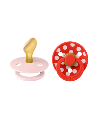 BIBS STUDIO COLLECTION ΣΕΤ ΠΙΠΙΛΕΣ 2ΤΜΧ – COLOUR – POLKA DOT – BLOSSOM / CANDY APPLE – ΑΝΑΤΟΜΙΚΗ No 2 221134102