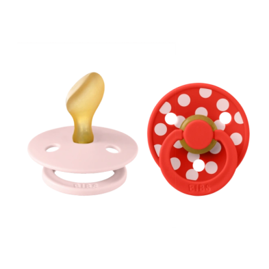 BIBS STUDIO COLLECTION ΣΕΤ ΠΙΠΙΛΕΣ 2ΤΜΧ – COLOUR – POLKA DOT – BLOSSOM / CANDY APPLE – ΑΝΑΤΟΜΙΚΗ No 2 221134102