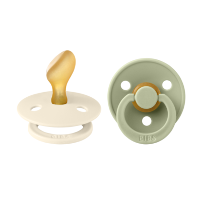 BIBS ΣΕΤ ΠΙΠΙΛΕΣ 2ΤΜΧ – COLOUR – IVORY/SAGE – ΑΝΑΤΟΜΙΚΗ No 2 2211416