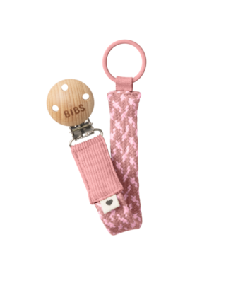 ΚΛΙΠ ΠΙΠΙΛΑΣ BIBS PACI BRAID DUSTY PINK/BABY PINK 9401114