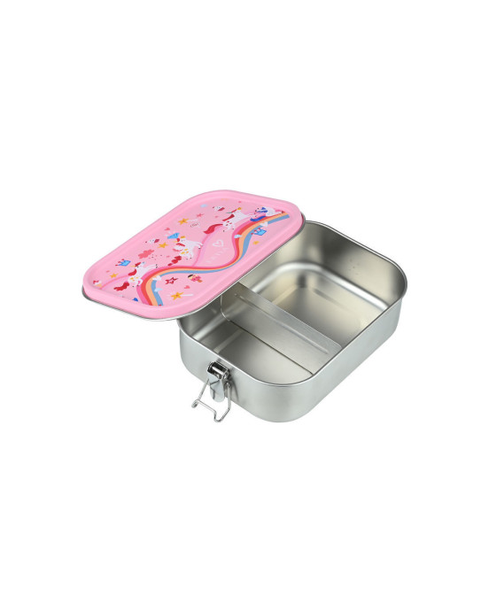 Estia Rainbow Dreams Ανοξείδωτο Παιδικό Δοχείο Φαγητού 1.2lt Ροζ 01-43551