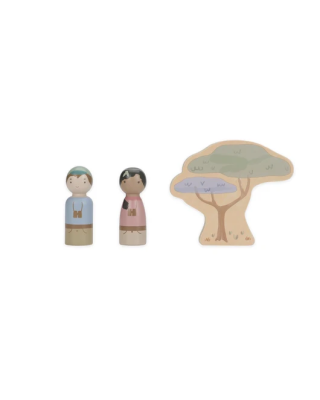 LITTLE DUTCH. Ξύλινο αυτοκινητάκι Safari με ζωάκια Safari Friends FSC LD7482