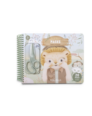 LITTLE DUTCH. Βιβλίο κατασκευών με παιδικό ψαλίδι Safari Friends LD126910