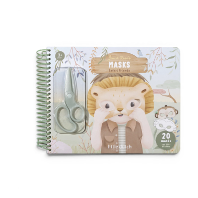 LITTLE DUTCH. Βιβλίο κατασκευών με παιδικό ψαλίδι Safari Friends LD126910