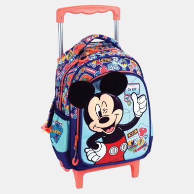 Gim  Σακίδιο Τρόλεϊ Νηπιαγωγείου 2 Θήκες, Mickey Fun Travels 340-92072