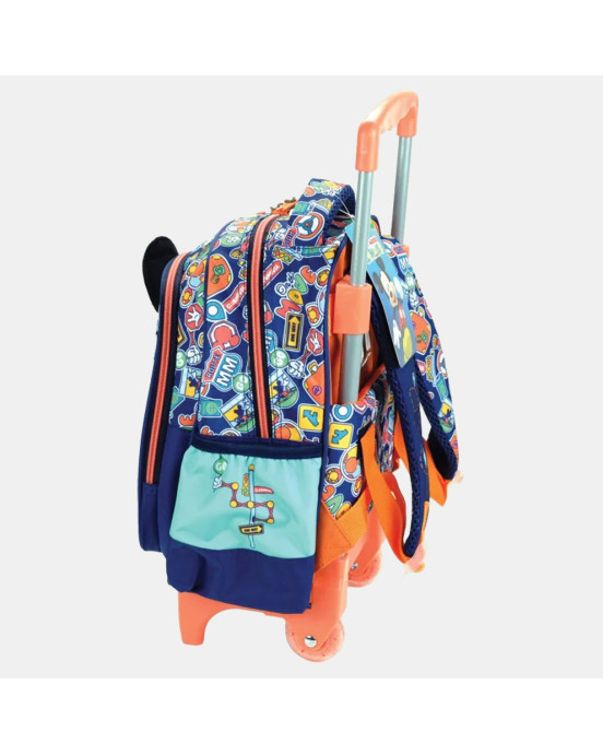 Gim  Σακίδιο Τρόλεϊ Νηπιαγωγείου 2 Θήκες, Mickey Fun Travels 340-92072