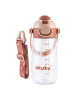Akuku – Παγούρι Tritan Nερού 480 ml Mε Kαλαμάκι Καφέ  A0726