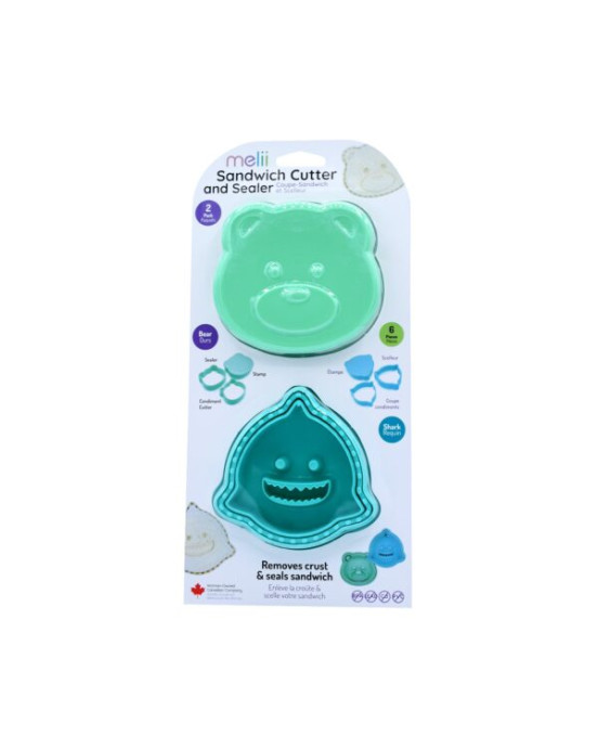 Melii – Sandwich Cutters Bear/Shark 6 τεμ MEL24080