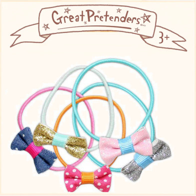 Great Pretenders Σετ 5 λαστιχάκια μαλλιών Φιογκάκια 88764