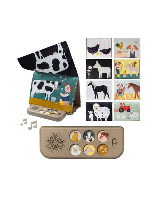 Taf Toys  Βιβλίο Δραστηριοτήτων Farm Musical Tummy Time Book  T-13935