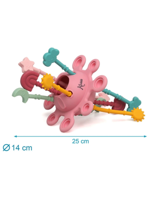kiokids Μασητικό Σιλικόνης Planet Ροζ 25εκ. 6593