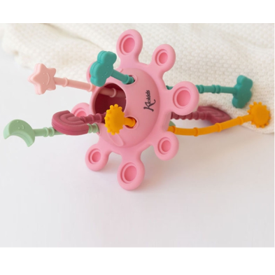 kiokids Μασητικό Σιλικόνης Planet Ροζ 25εκ. 6593