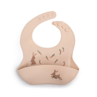 Filibabba Silicone Bib with print – Carrot Thief