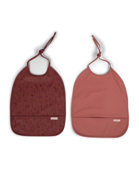 Filibabba Bib With Ties 2 Pack – Fall Flowers