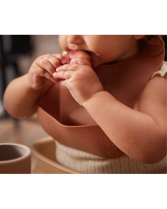 Filibabba Silicone Bib with print – Baked Apple