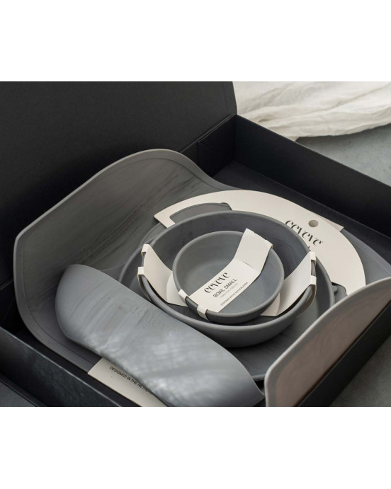 Eeveve Silicone Small Bowl – Marble Granite Gray