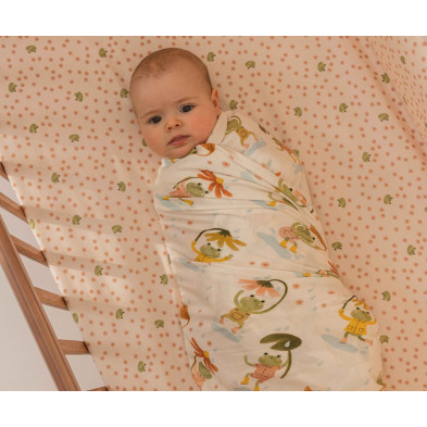 Bamboo Κουβέρτα Swaddle Fly me to the Moon Nude