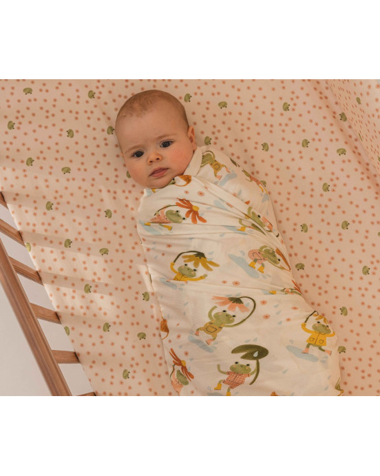 Bamboo Κουβέρτα Swaddle Fly me to the Moon Nude