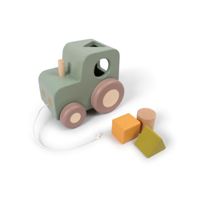 Filibabba Pull Along Tractor with Shape Sorter