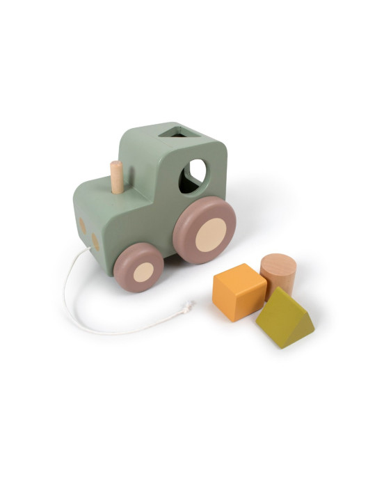 Filibabba Pull Along Tractor with Shape Sorter