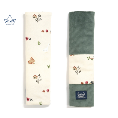 Jersey Seat Belt Cover Farmland Velvet Khaki