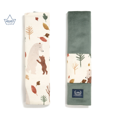 Jersey Seat Belt Cover Hug me Velvet Khaki