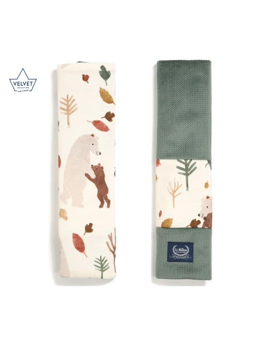 Jersey Seat Belt Cover Hug me Velvet Khaki
