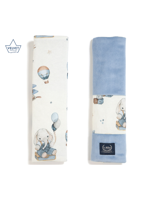 Jersey Seat Belt Cover Simbo Velvet Wind Blue