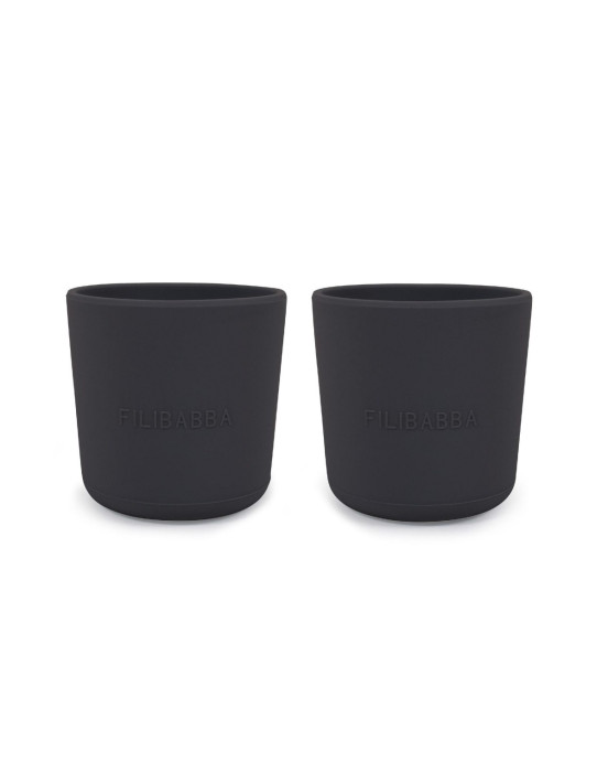 Filibabba Silicone Cup 2 Pack – Stone Grey