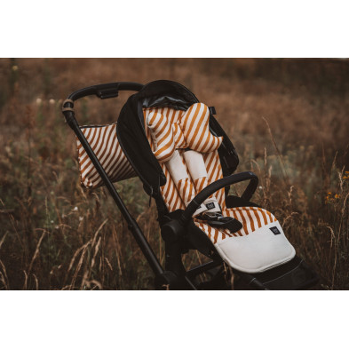 Jersey Seat Belt Cover Sheela Stripes – Ecru