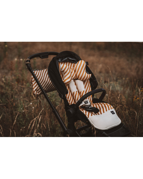 Jersey Seat Belt Cover Sheela Stripes – Ecru