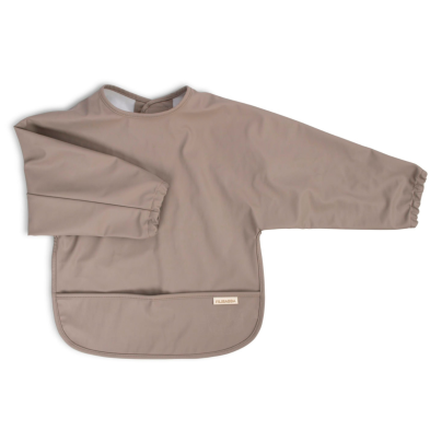 Filibabba Bib With Sleeves – Warm Grey
