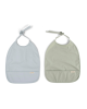 Filibabba Bib With Ties 2 Pack – Pearl Blue & Desert Sage