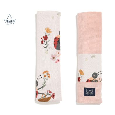 Jersey Seat Belt Cover Mirella Velvet Powder Pink