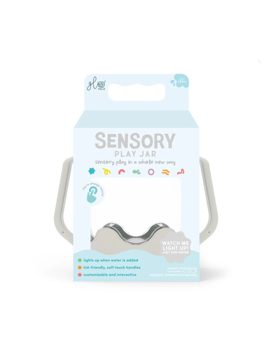 Glo Pals Sensory Jar – Grey – Cozy Cloud