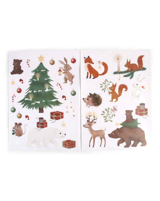 Filibabba Window Stickers – Wonderful Winter – Forest Friends