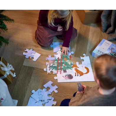 Filibabba Puzzle with 30pcs (45x45cm) – Wonderful Winter – Forest Friends
