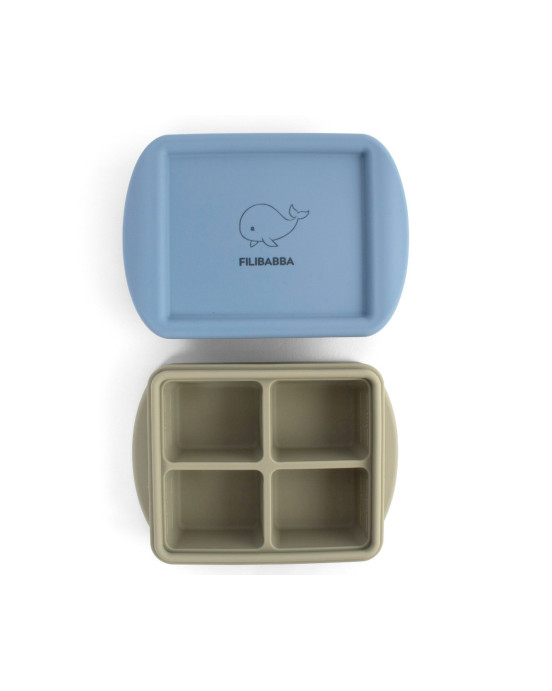 Filibabba Baby Food Freezer Tray 4x65ml – 2 Pack – Ocean Mix