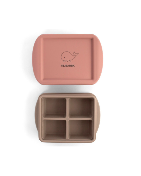 Filibabba Baby Food Freezer Tray 4x65ml – 2 Pack – Rose Mix