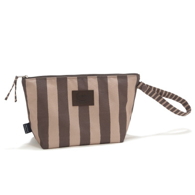 Waterproof Cosmetic Bag Stripes Brown