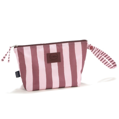 Waterproof Cosmetic Bag Stripes Pink