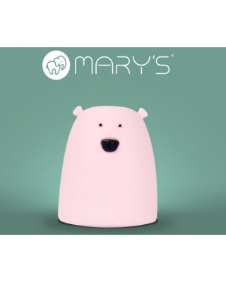 Mary’s Παιδικό Φωτάκι Νυκτός RGB Μικρό Αρκουδάκι Ροζ