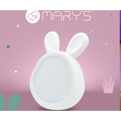 Mary’s Φωτιζόμενο Ηλεκτρονικό Ξυπνητήρι Κουνελάκι Λευκό
