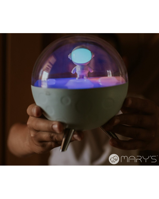 Mary’s Παιδικό Φωτάκι Νυκτός RGB Φεγγάρι με Αστροναύτη Λευκό