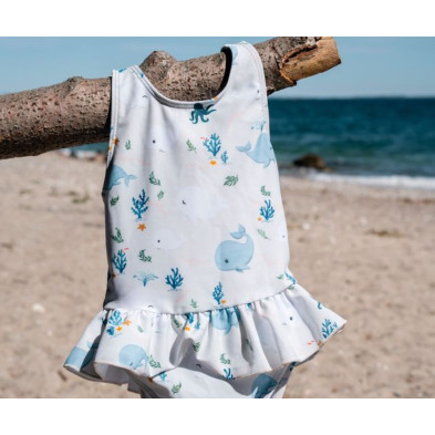 Filibabba Eva Swimsuit Christian’s Whale Tales – M