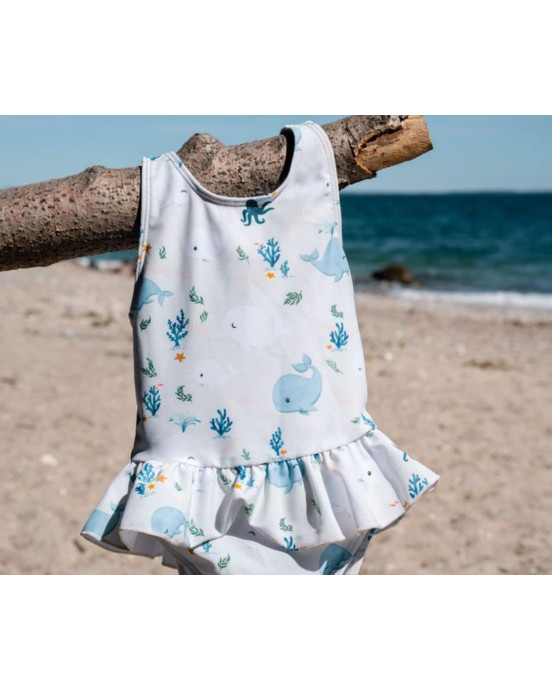 Filibabba Eva Swimsuit Christian’s Whale Tales – M