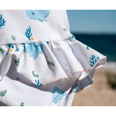 Filibabba Eva Swimsuit Christian’s Whale Tales – S