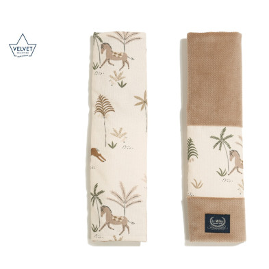 Jersey Seat Belt Cover Little Savannah Velvet Mocca
