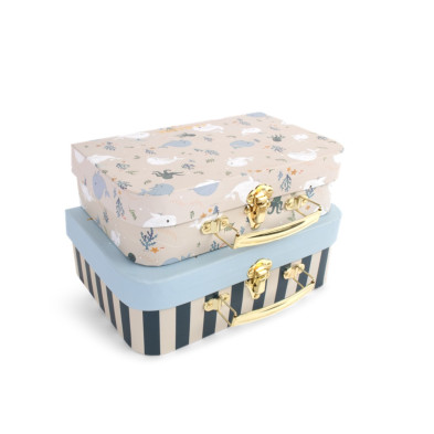 Filibabba Suitcase Set for Play and Storage 2 Pack – Christian’s Whale Tales