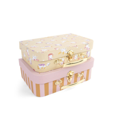 Filibabba Suitcase Set for Play and Storage 2 Pack – Unicorn Shores